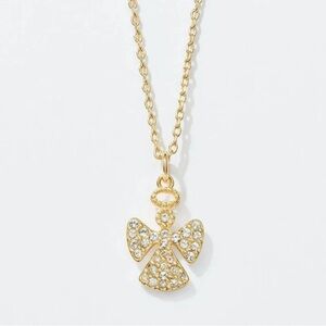 Touchstone Crystal Golden Angel Necklace